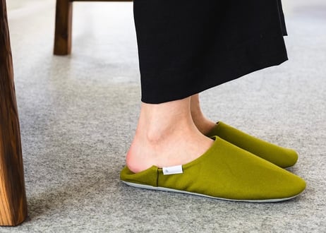 帆布バブーシュ　Olive Green