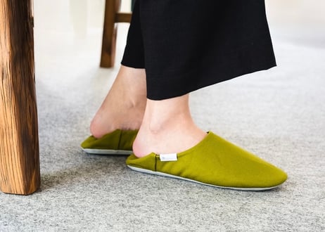 帆布バブーシュ　Olive Green