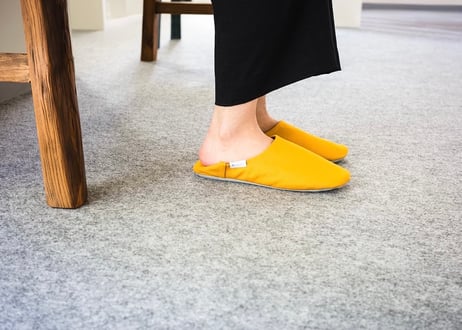 帆布バブーシュ　Mustard Yellow