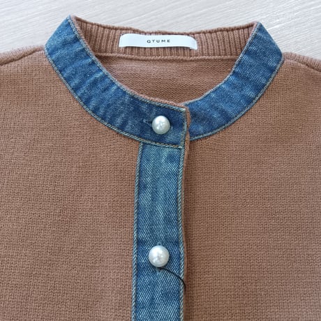 QTUME【クチューム】コンビカーディガン662-25616