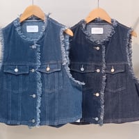 QTUME【クチューム】デニムベスト652-24558