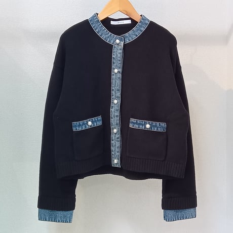 QTUME【クチューム】コンビカーディガン662-25616