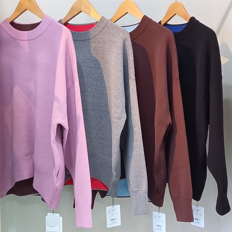 QTUME【クチューム】バイカラーダブルフェイスニット652-25602