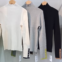 QTUME【クチューム】ウオッシャブルリブニット662-25544