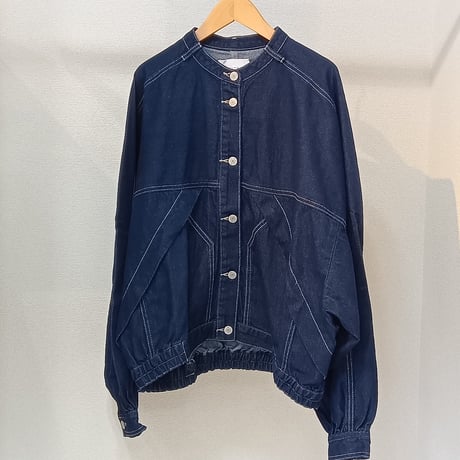 QTUME【クチューム】スカーフ付きデニムブルゾン652-24556