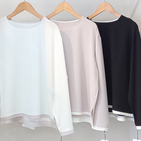 QTUME【クチューム】配色ブラウス650-25627