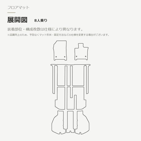 【受注生産】 アルファード 40系 / フロアマット 1台分＋ラゲッジマット / 年式 令和5年(2023年)6月～ / 7人乗り・8人乗り対応 / ラバー / FREAKS
