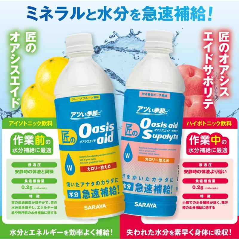 匠のオアシスエイド1箱（500ml × 24本） | サイエンス防災