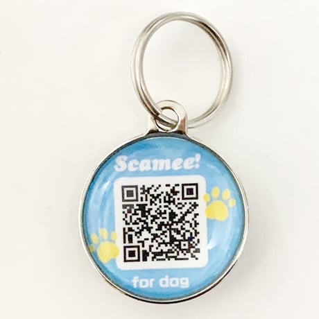 【Scamee! for dog】QRシール付きペンダント