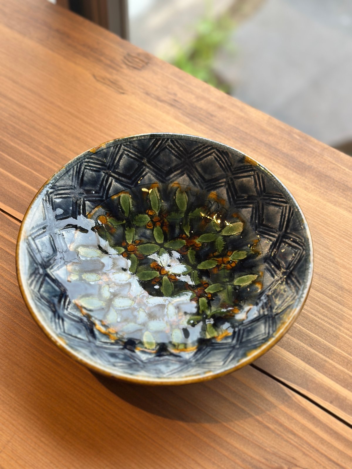 岡本芳久 刻文浅鉢 藍釉 2 | 日日用品 SIBI | 仙台・秋保の小さな日用