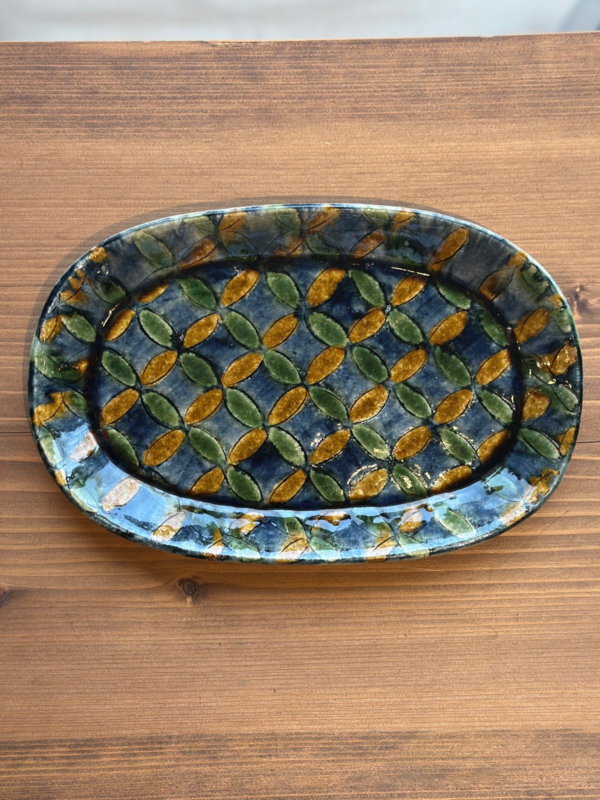 岡本芳久 オーバル皿 大 藍 | 日日用品 SIBI | 仙台・秋保の小さな日用