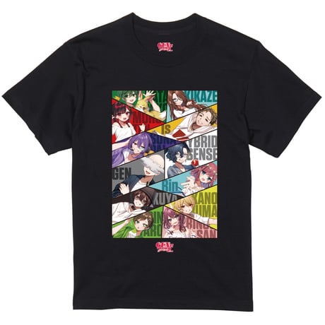 GEN村フェス2次会等身キャラTシャツ黒