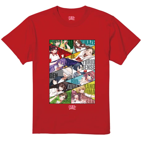 GEN村フェス2次会等身キャラTシャツ赤