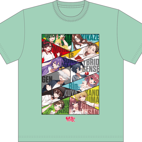 GEN村フェス2次会等身キャラTシャツミント