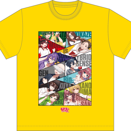 GEN村フェス2次会等身キャラTシャツ黄色