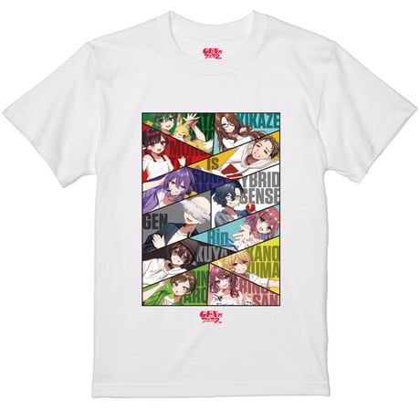 GEN村フェス2次会等身キャラTシャツ白