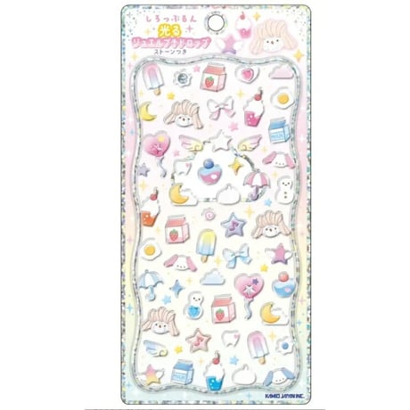 光るプチドロップステッカー
