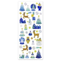 クリスマスドロップシール　ブルー　CMS-686