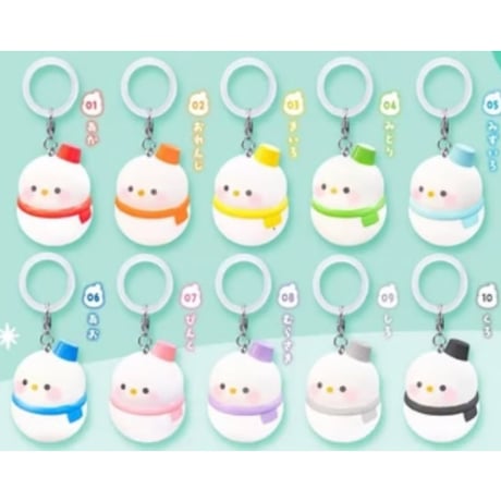 【９月お届け予定】まるっこゆきだるまワンポイントミニチャーム