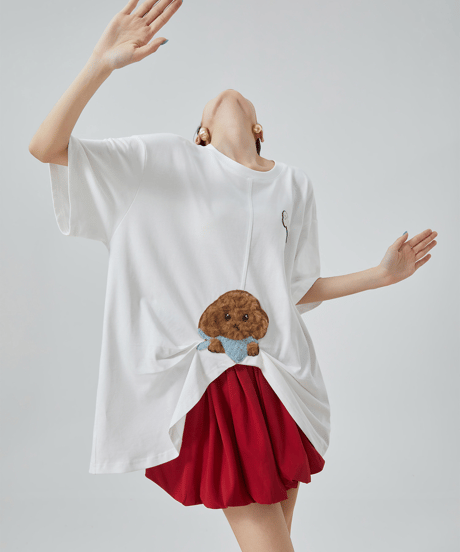 Dog & Bone Patch Oversized Short Sleeve T-Shirt