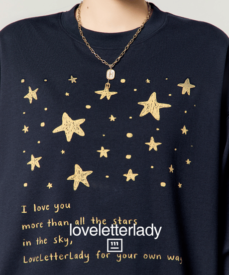 Star Graphic Oversized Long Sleeve T-Shirt