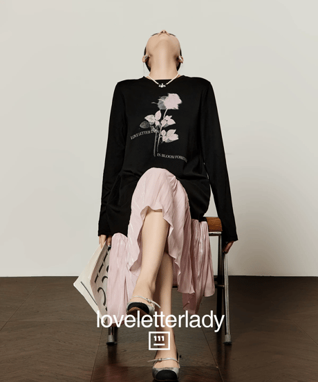 Flower Graphic Docking Long Dress