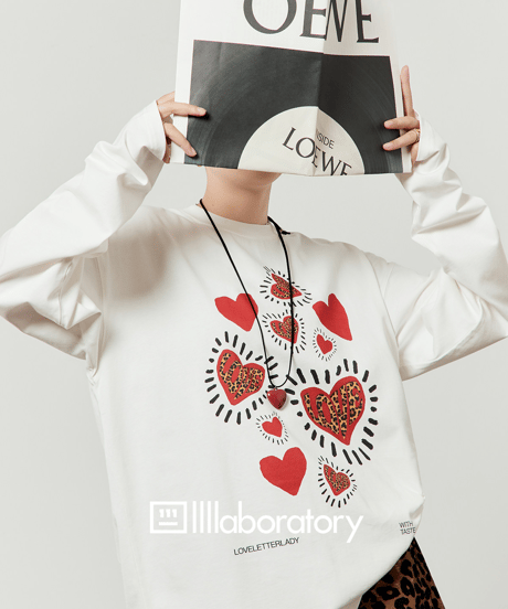 Heart Graphic Long Sleeve T-Shirt & Leopard Print Shorts