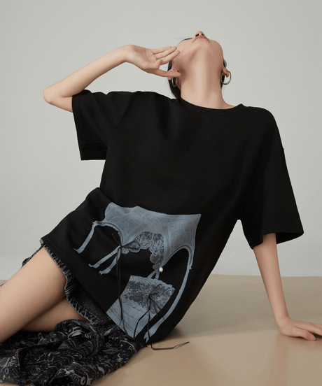 Garter Graphic Oversized Short Sleeve T-Shirt