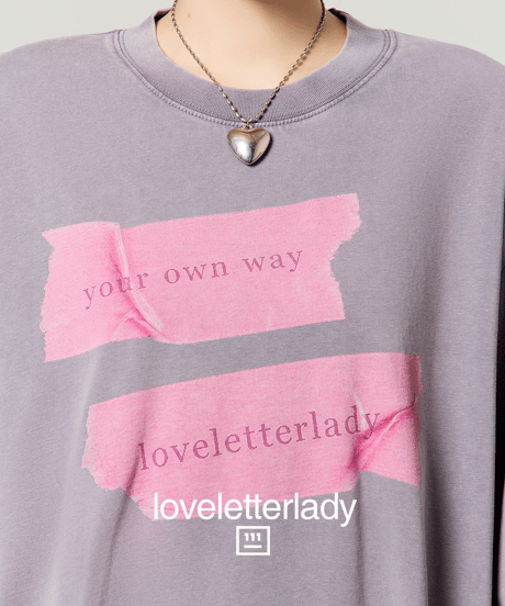 Pink Print Loose Long Sleeve T-Shirt
