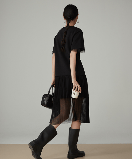 Tulle Combination Mini Dress