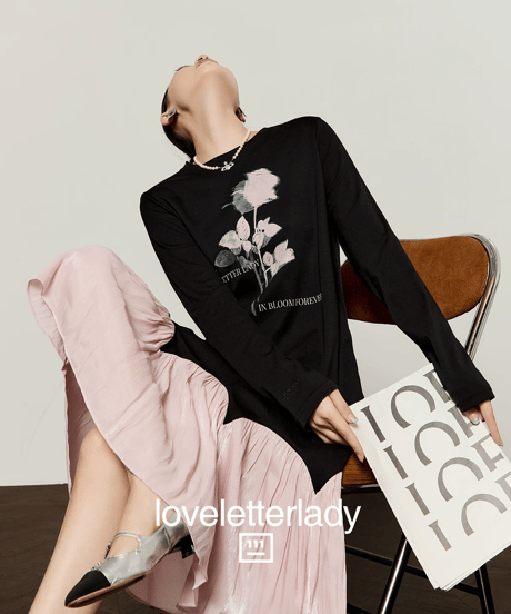 Flower Graphic Docking Long Dress