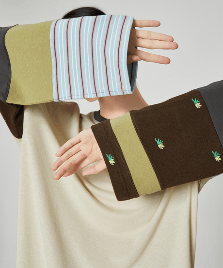 Patchwork Color Block Long Sleeve Tops & Long Skirt