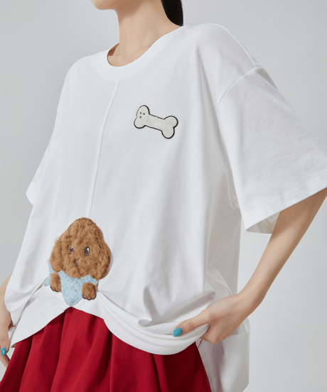 Dog & Bone Patch Oversized Short Sleeve T-Shirt
