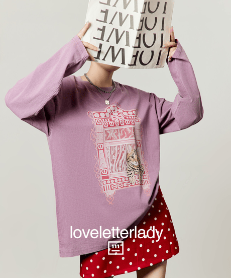 Vintage Cat Graphic Long Sleeve T-Shirt