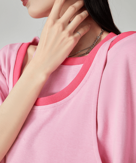Layered Cutout Oversized T-shirt