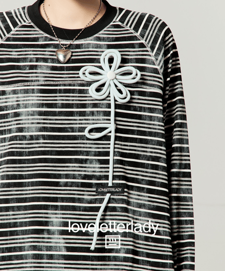 Flower Patch Striped Long Sleeve Tee
