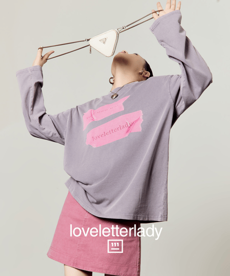 Pink Print Loose Long Sleeve T-Shirt