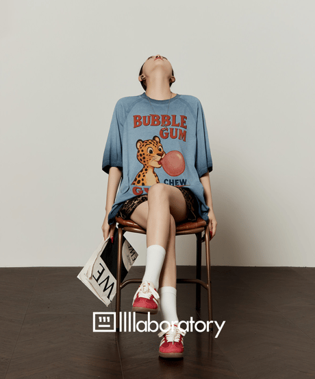 Bubble Gum Leopard Print Oversized T-Shirt