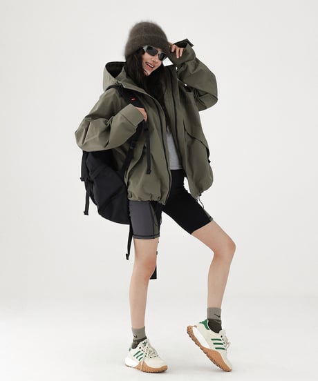 Oversized Tactical Outdoor Shell Jacket  / 2colors