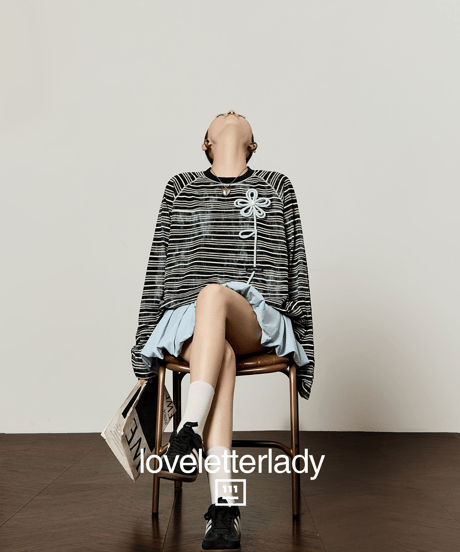 Flower Patch Striped Long Sleeve Tee
