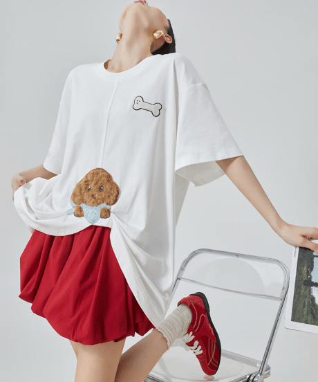 Dog & Bone Patch Oversized Short Sleeve T-Shirt