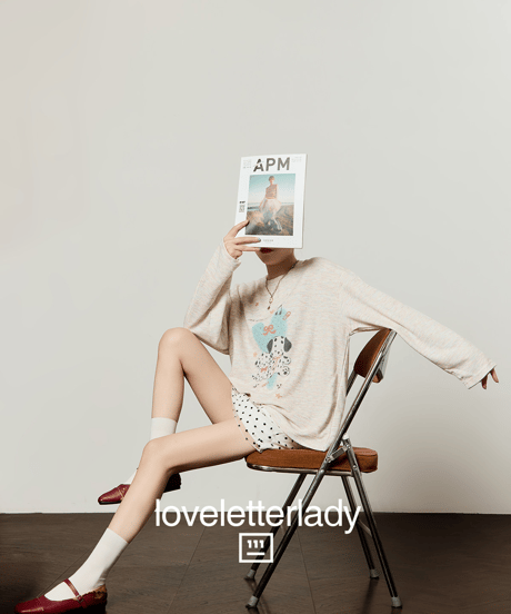 Cute Dalmatian Print Loose Long Sleeve T-Shirt