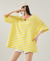 Watermelon Embroidery Border Loose T-Shirt