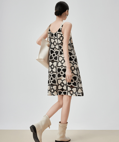 Floral Crochet Lace Cami Dress