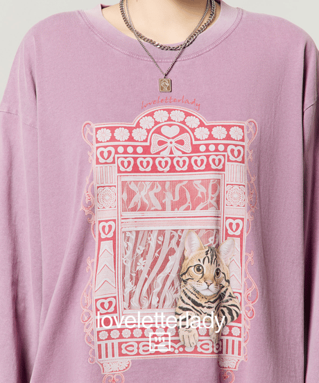 Vintage Cat Graphic Long Sleeve T-Shirt