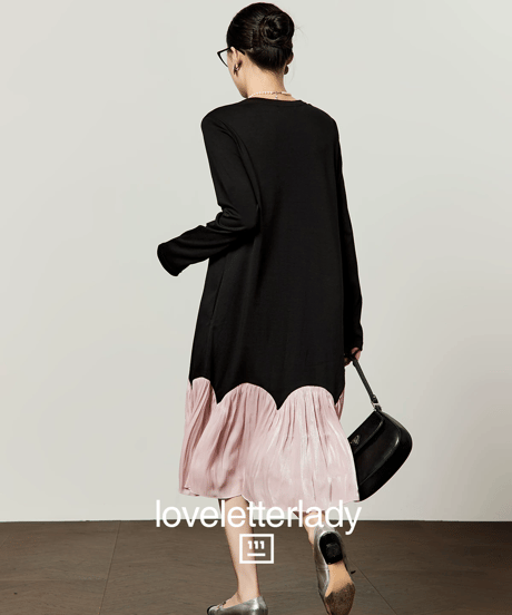 Flower Graphic Docking Long Dress
