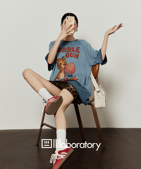 Bubble Gum Leopard Print Oversized T-Shirt