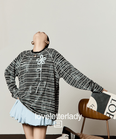 Flower Patch Striped Long Sleeve Tee