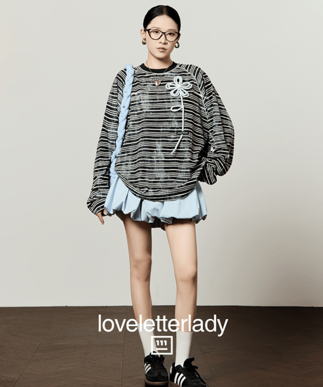 Flower Patch Striped Long Sleeve Tee