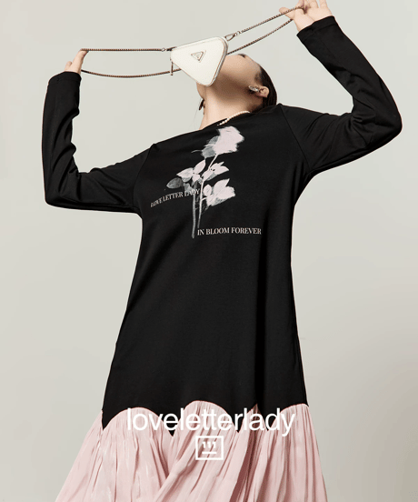 Flower Graphic Docking Long Dress